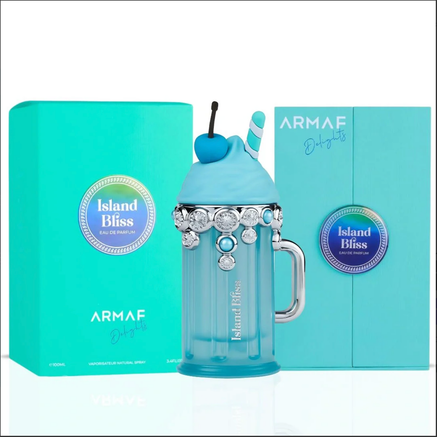 Island Bliss Eau de Parfum Spray 100ml (3.4 oz) by Armaf Delights | A Tropical Serenade of Berries & Cream