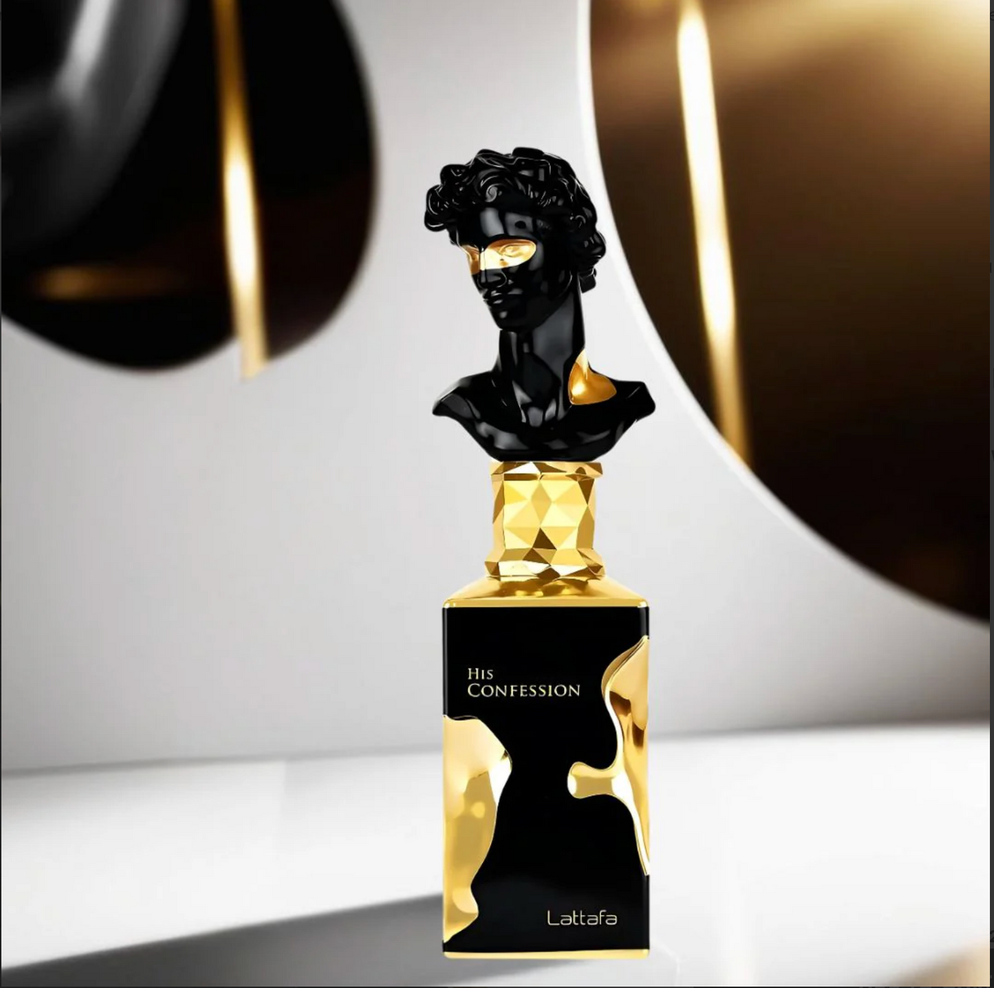 His Confession Eau De Parfum Spray 100ML (3.4 OZ) by Lattafa | A Bold Blend of Citrus, Spice & Warm Woods, with a Rich Amber Finish.