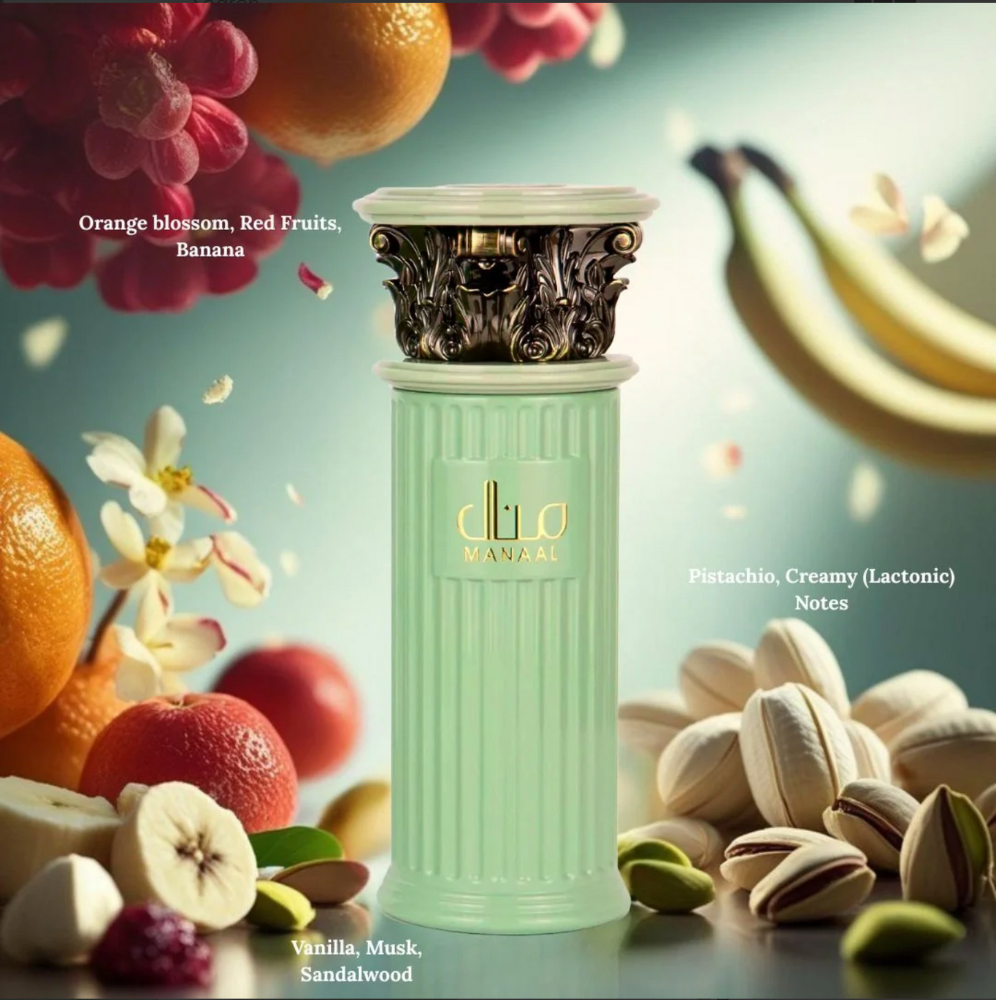 Manaal Eau de Parfum Spray 100ml (3.4 oz) by Ard Al Zaafaran | A Whimsical Symphony of Pistachio Cream & Vanilla Dreams