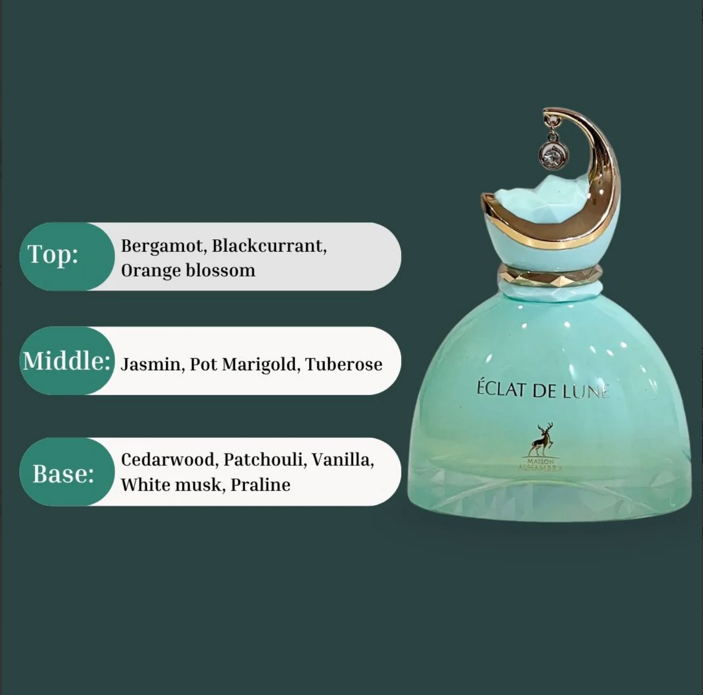 Eclat De Lune EDP Spray 100ML (3.4 OZ) By Maison Alhambra | Discover Beauty In Every Subtle Note.