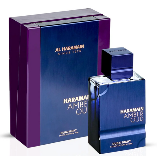Amber Oud Dubai Night Extrait De Parfum Spray 75ML (2.5 OZ) by Al Haramain | A Fusion of Spice, Florals & Warm Woods