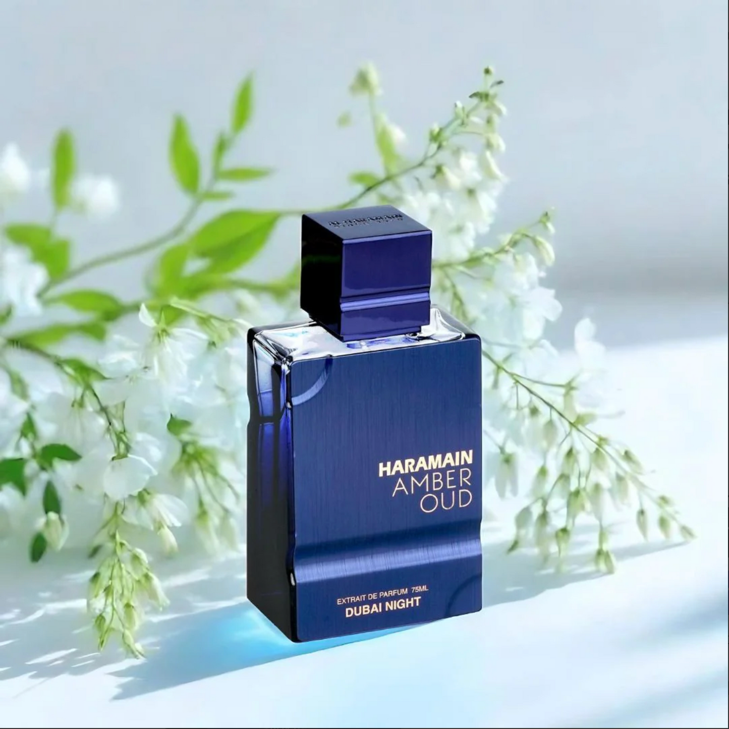 Amber Oud Dubai Night Extrait De Parfum Spray 75ML (2.5 OZ) by Al Haramain | A Fusion of Spice, Florals & Warm Woods