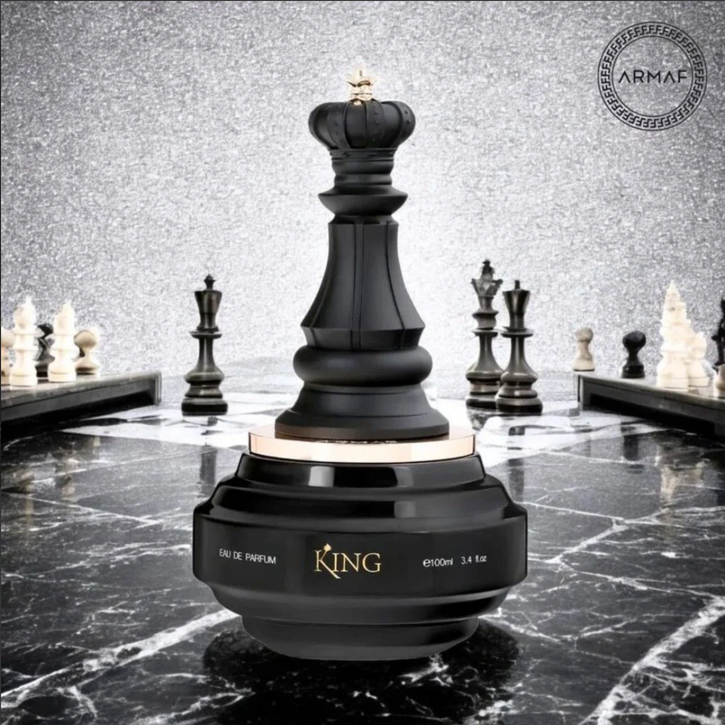 King Check Mate Eau de Parfum Spray 100ml (3.4 oz) by Armaf | Decadent as Dessert, Refined as Royalty