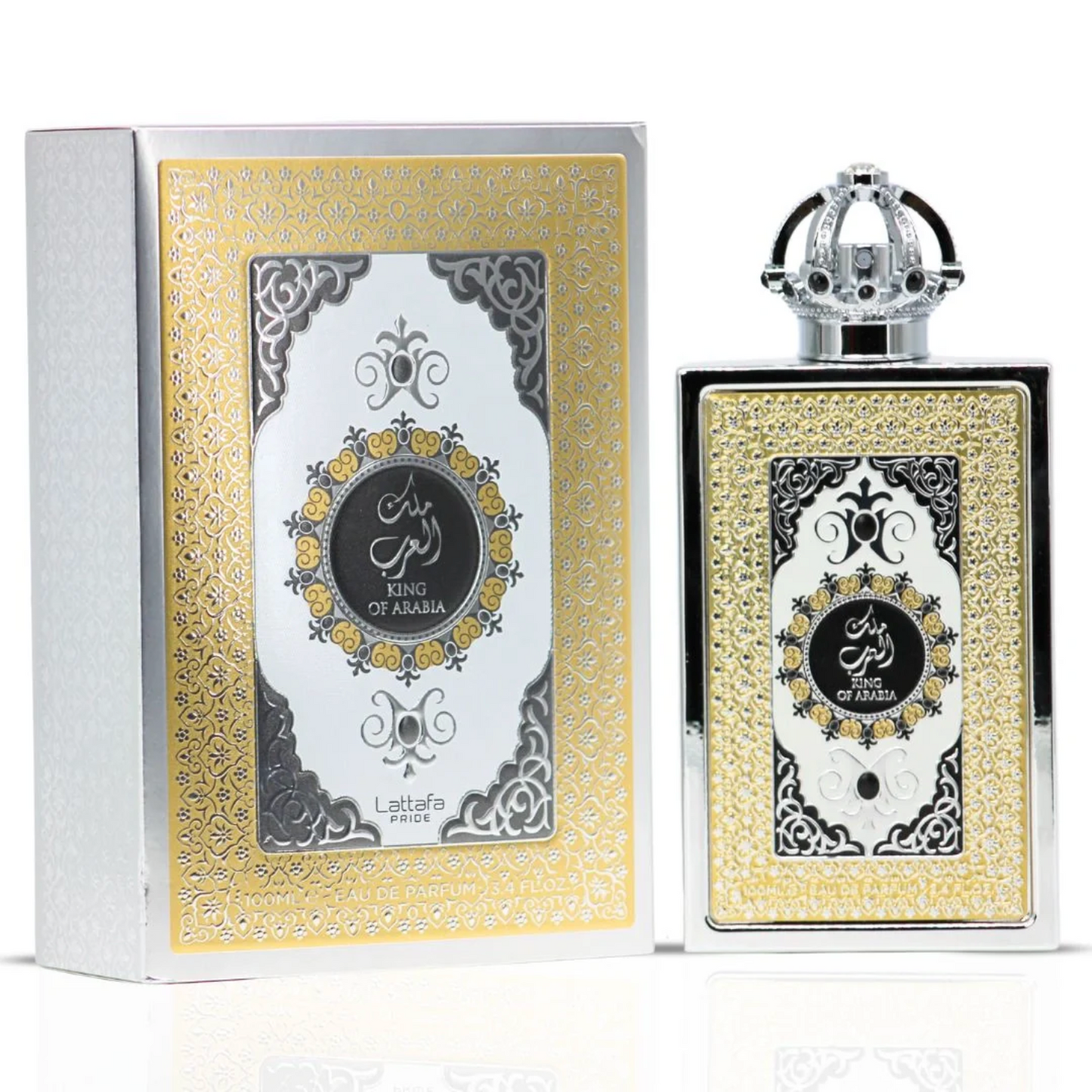 King of Arabia Eau De Parfum Spray 100ml (3.4 oz) by Lattafa Pride | Crown Yourself in Citrus, Leather & Vanilla