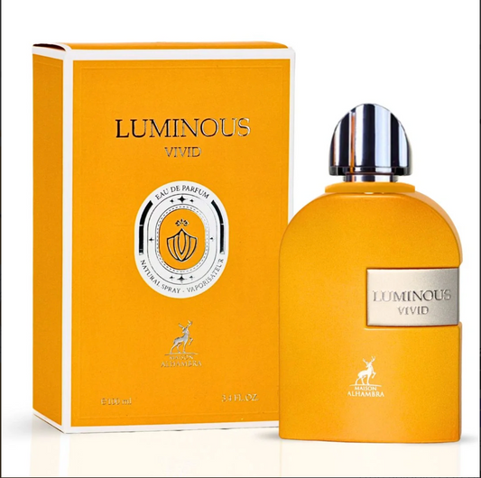 Luminous Vivid Eau de Parfum Spray 100ml (3.4 oz) by Maison Alhambra | Zest. Wood. Depth.