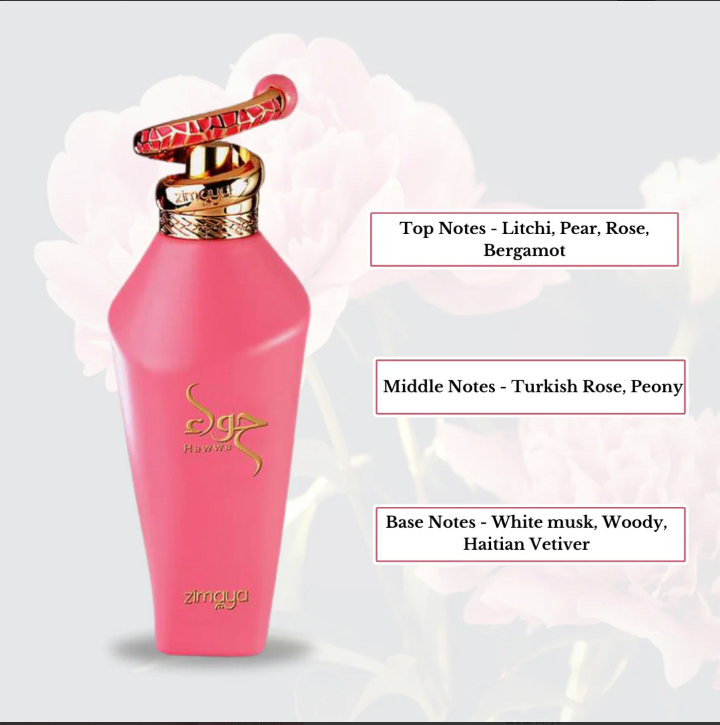 Hawwa Pink EDP Spray 100ML (3.4OZ) by ZIMAYA | Long Lasting, Fresh, Floral Bouquet Of Sensation.
