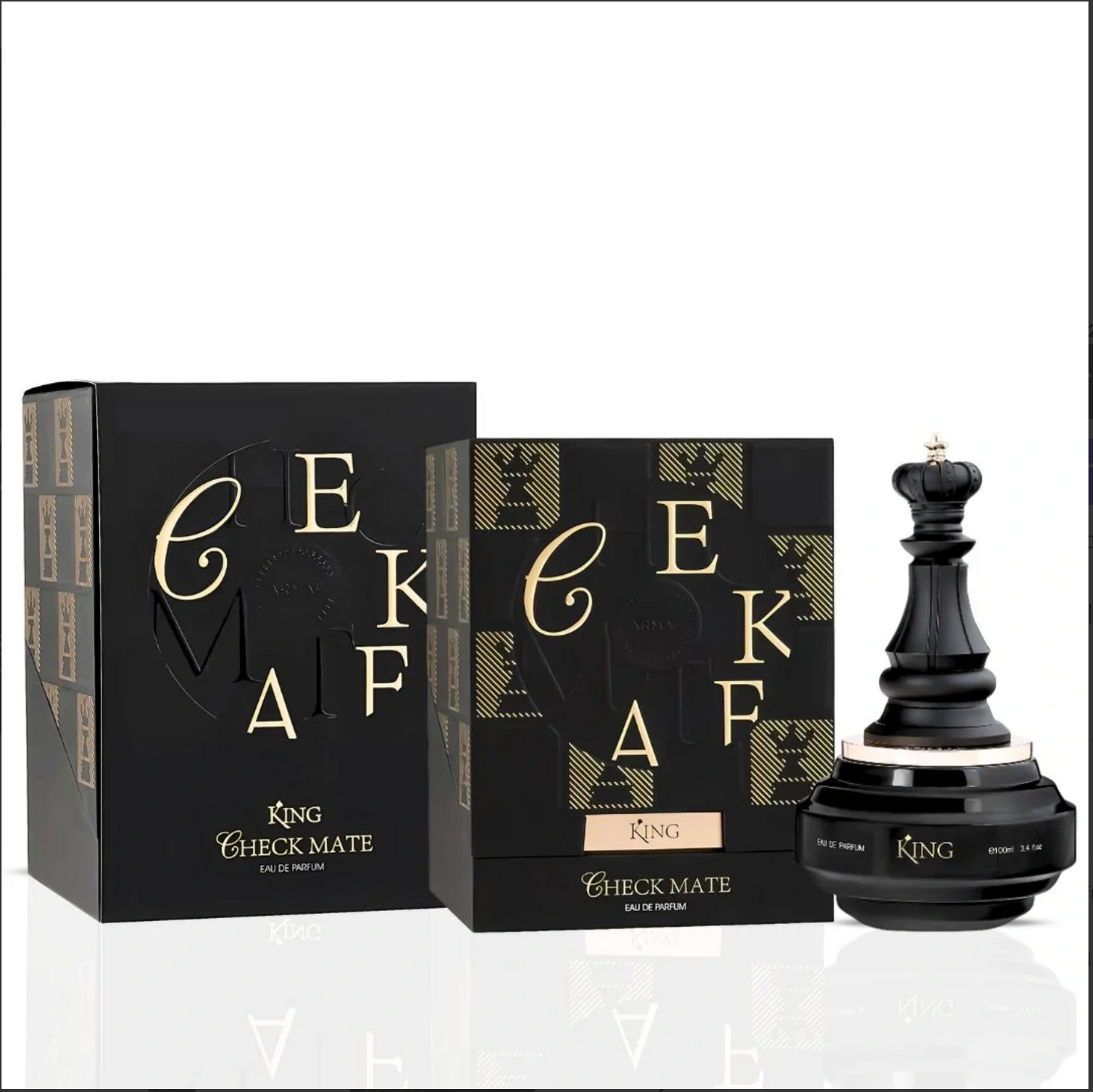 King Check Mate Eau de Parfum Spray 100ml (3.4 oz) by Armaf | Decadent as Dessert, Refined as Royalty